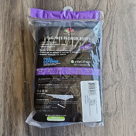 Fruit of the Loom 2XL (44-46) 3 Pack Tag Free Fashion Briefs Mid Rise - Picture 2 of 2